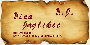 Mića Jaglikić vizit kartica